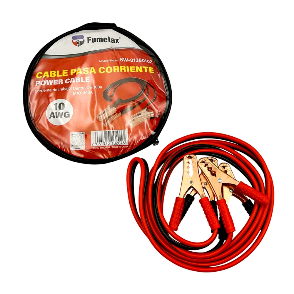 Cables pasa corriente fumetax de calibre 10awg para autos, 3.5m / sw-…