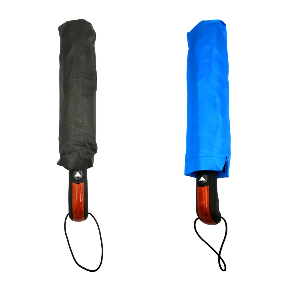 Sombrilla / paraguas grande plegable, liso de doble capa con mango er…