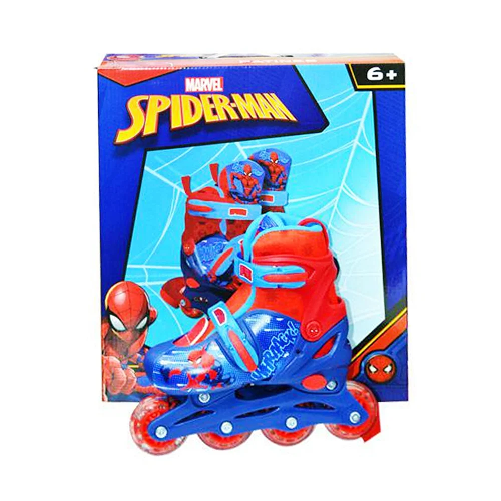 Par de patines en linea con 4 ruedas con diseño de spiderman, tallas …