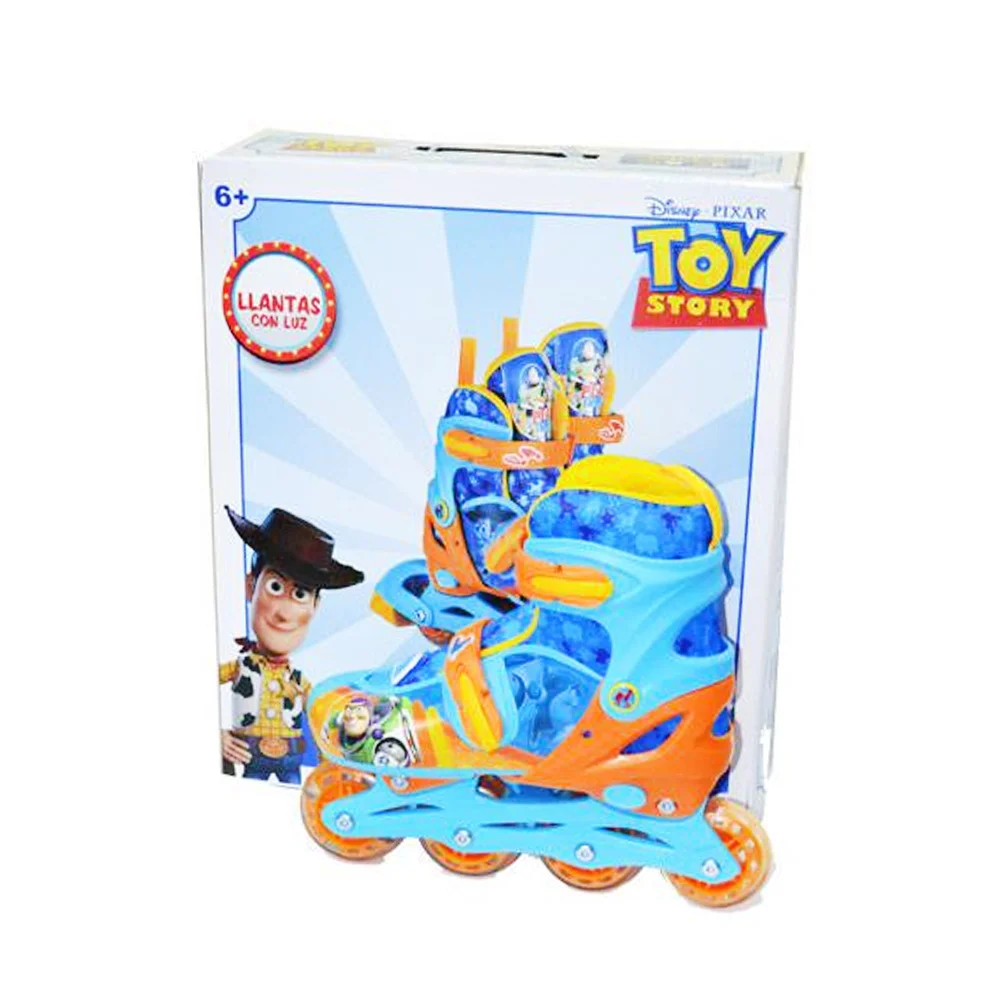 Par de patines en linea con 4 ruedas y diseño de toy story, tallas de…