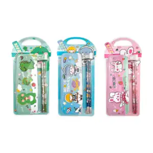 1pza Set de papelería infantil con 1 estuche metálico, 2 lápices y 1 …