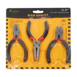 Blíster de 3 pinzas de corte de 4.5 pulgadas con mango antiderrapante…