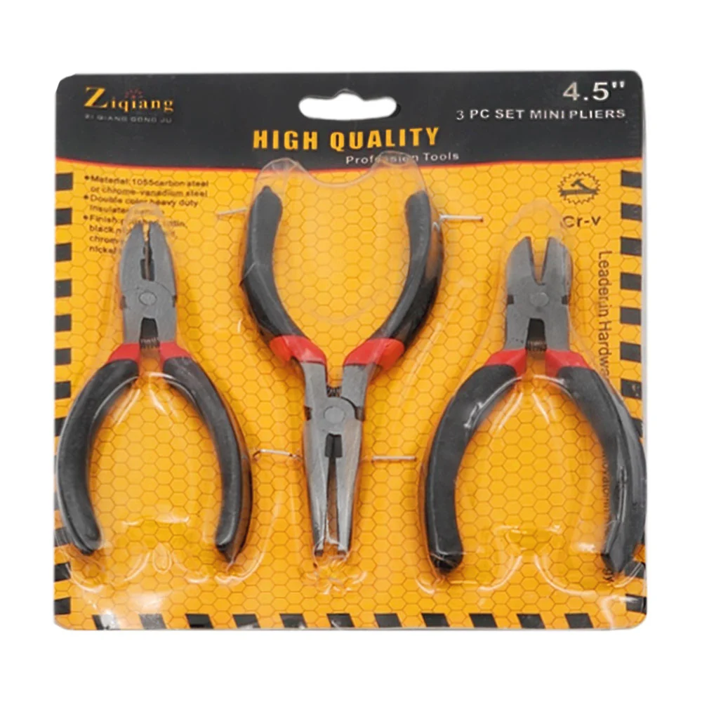 Blíster de 3 pinzas de corte de 4.5 pulgadas con mango antiderrapante…