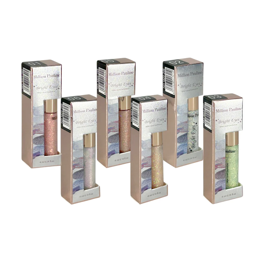 1pza Delineador líquido million pauline de 4ml con glitter para ojos,…