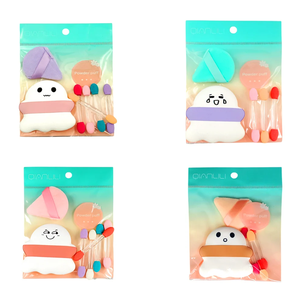Set de maquillaje con 1 esponja en forma de fantasma, esponja para de…