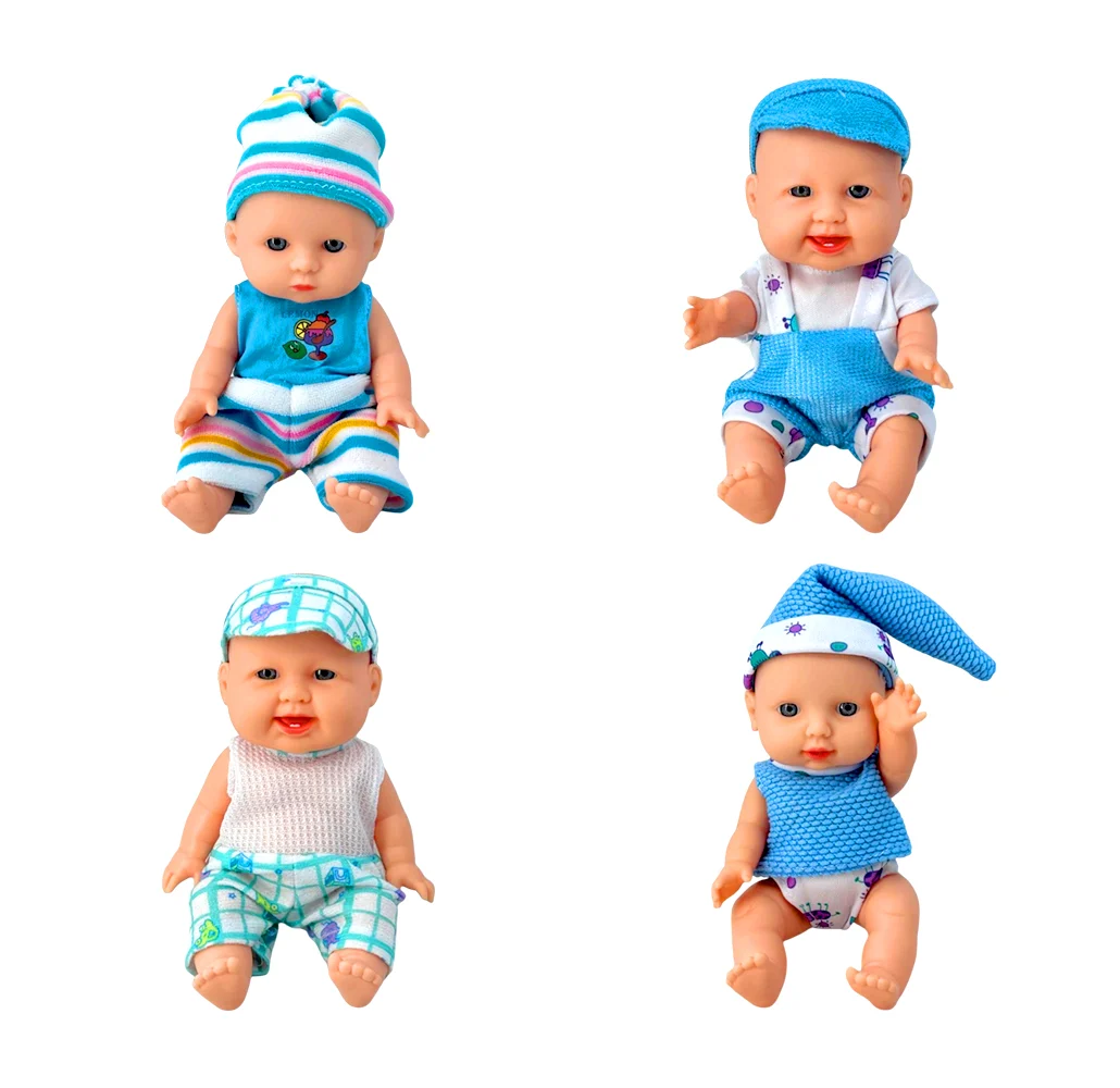 1pza Mini muñeca bebé con ropa y gorro, 20cm, variedad de modelos / f…