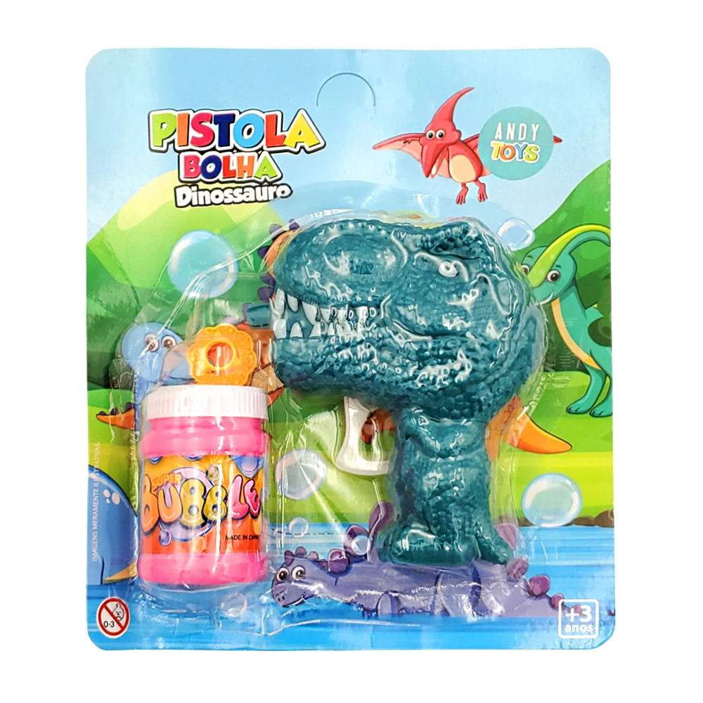 Pistola con forma de dinosaurio de 17.5x20.5x5.5cm para hacer burbuja…