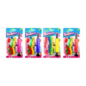 Set con 5 globos largos con efecto espiral y bomba de aire manual chi…