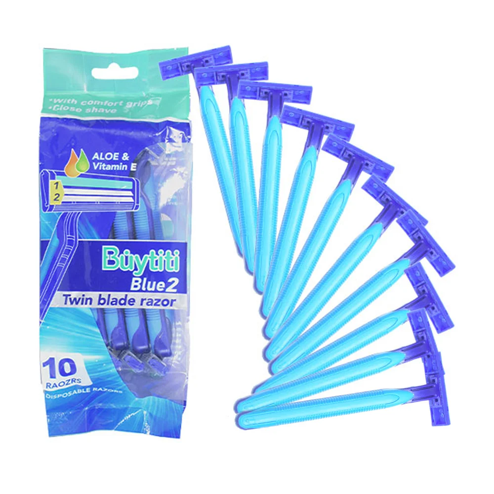 Paquete 10 rastrillos desechables buytiti con doble navaja de afeitar…