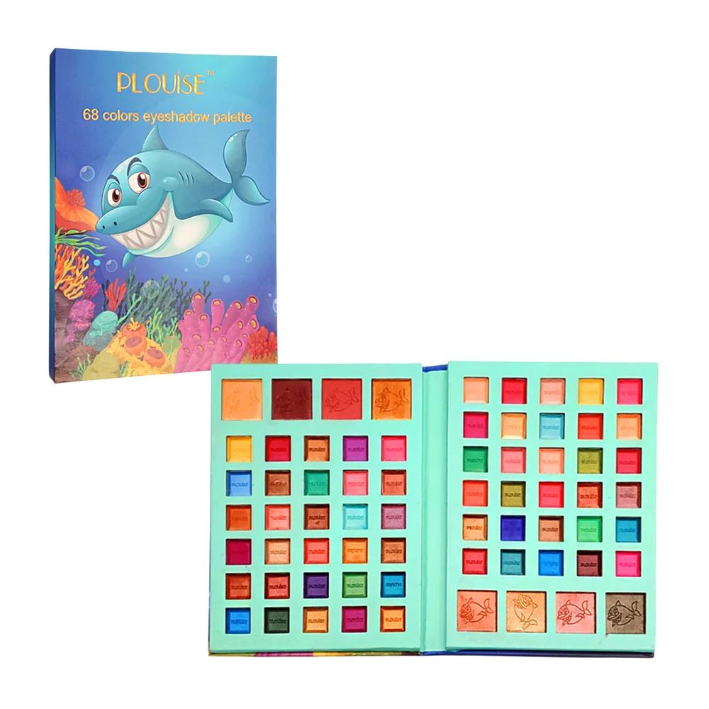 Paleta con 68 sombras para ojos con estampado de tiburón, variedad de…
