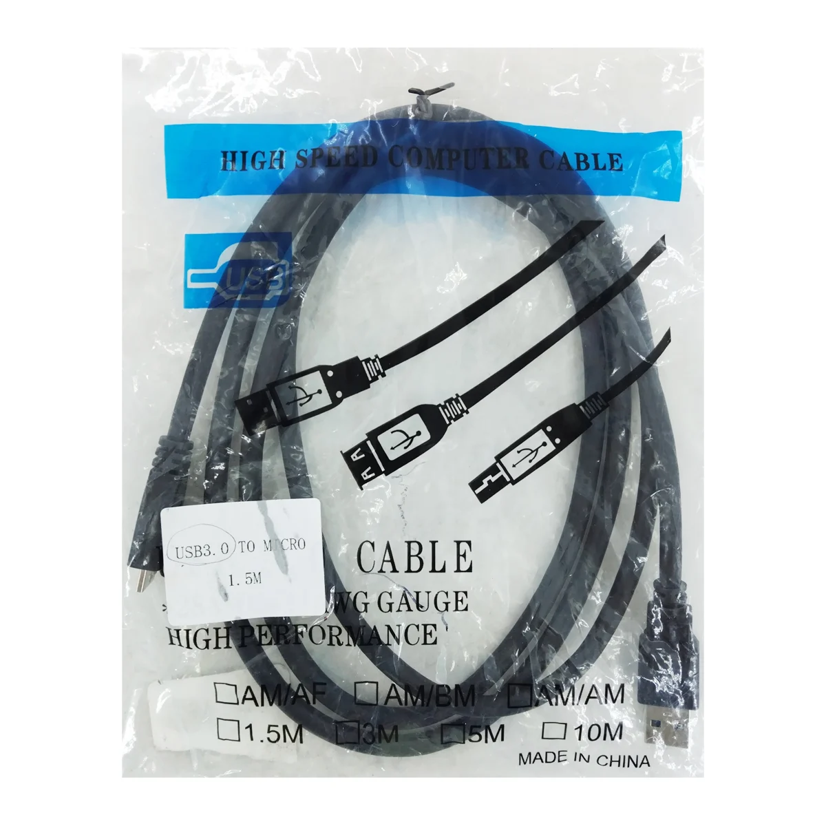 Cable adaptador usb 3.0 a micro b de 1.5mtrs / high speed computer ca…