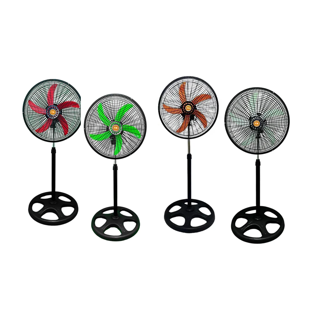 Caja con 4 Ventiladores de pedestal de 18 pulgadas con 5 aspas de plá…