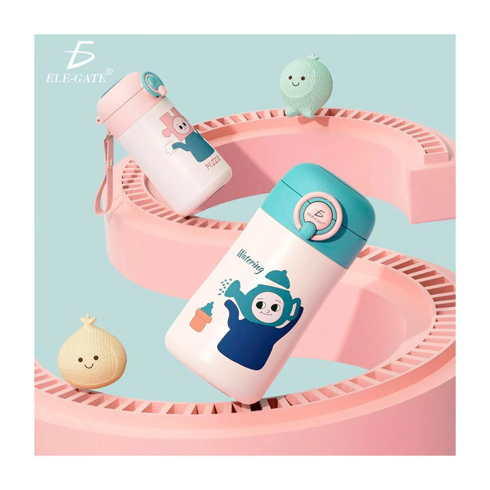 Botella termo ele-gate de broche redondo con popote y capacidad de 50…