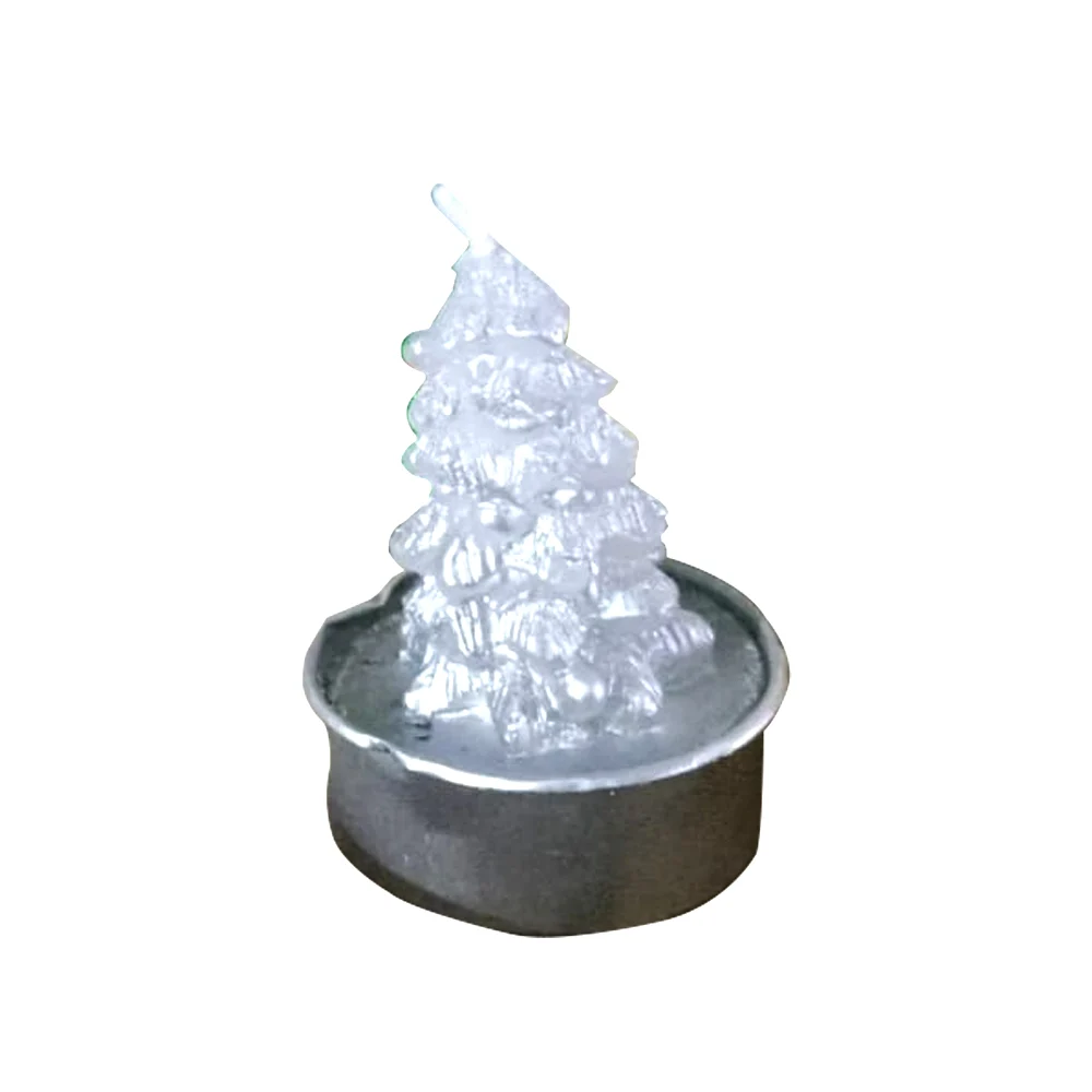 1pza Vela pequeña de cera navideña con forma y base metálica, varieda…
