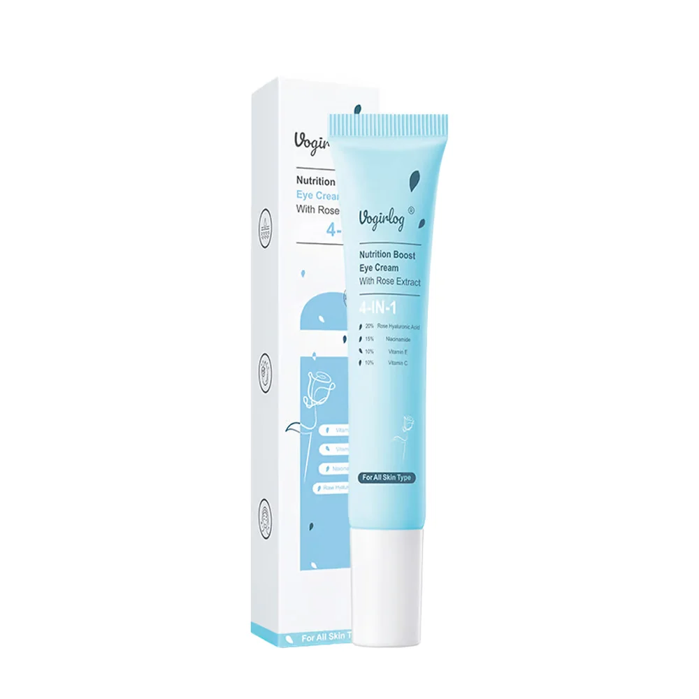 Crema hidratante 4 en 1 con extracto de rosa para contorno de ojos, 2…