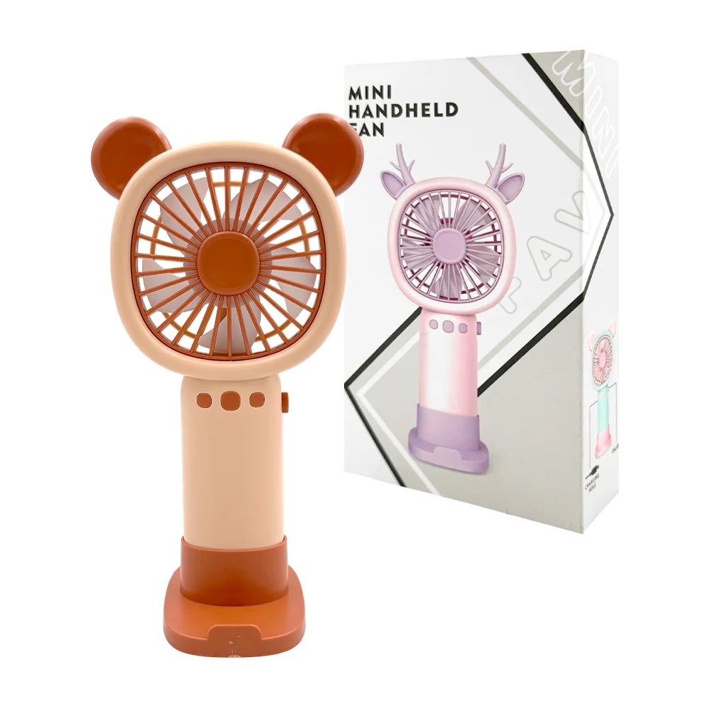 Ventilador de mano con soporte para celular orejas y/o cuernos y stic…