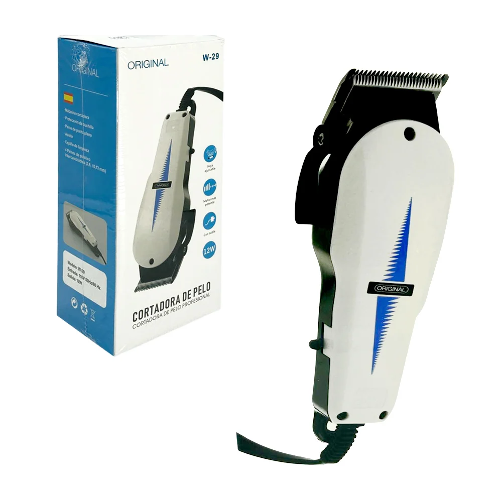 Máquina cortadora de pelo alámbrica con 4 peinetas intercambiables, 1…