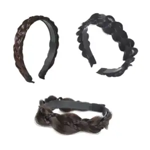 Diadema con una trenza de cabello sintético, variedad de tonos y gros…