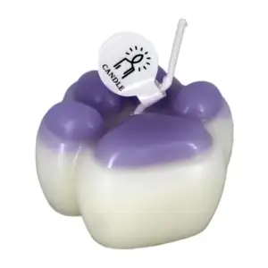 Mini vela de cera en forma de huellitas, variedad de colores