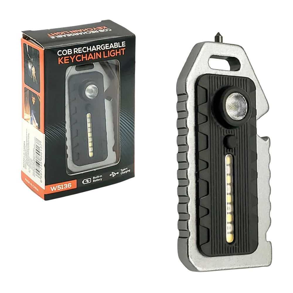 Llavero con luz de emergencia recargable, varios modos de iluminación…