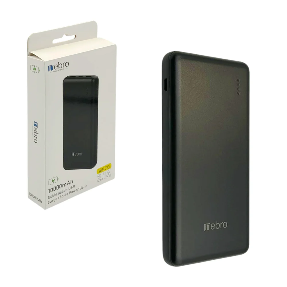 Power bank / batería portátil de 10000mah con 2 puertos usb, variedad…
