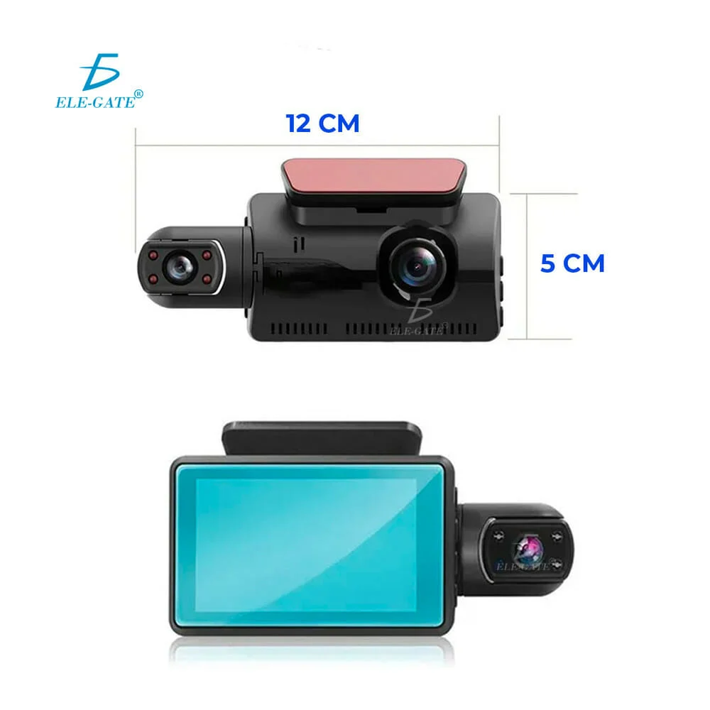 Cámara dual interior y frontal para automóvil dash dvr ele-gate con d…