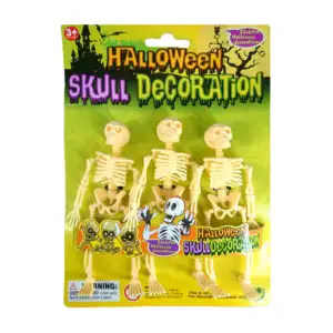 Paquete con 3 esqueletos de plástico para decoración de halloween, 12…