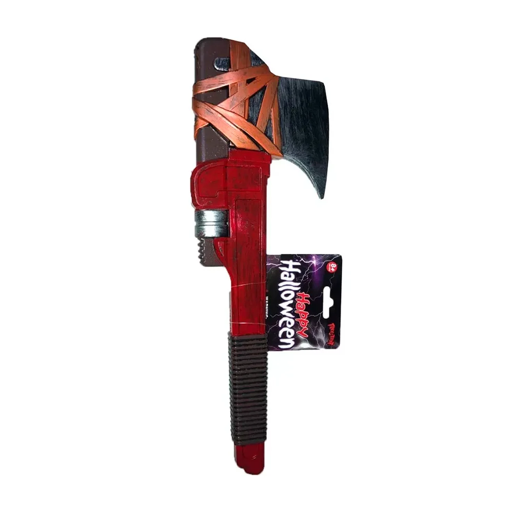 Hacha tipo llave stilson de plástico para disfraz de halloween / ws78
