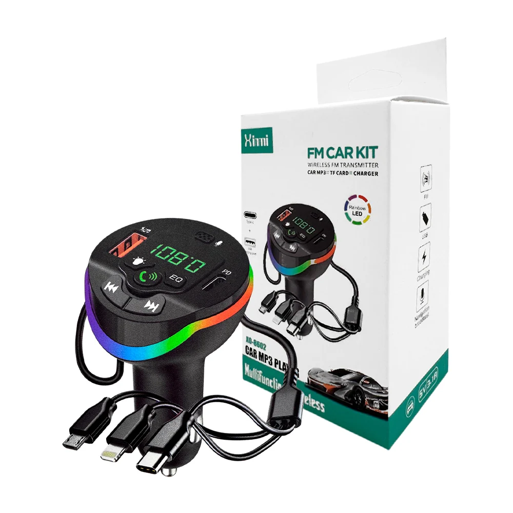 Cargador plug mútiple, control de sonido, entrada V8, tipo-c, lightni…