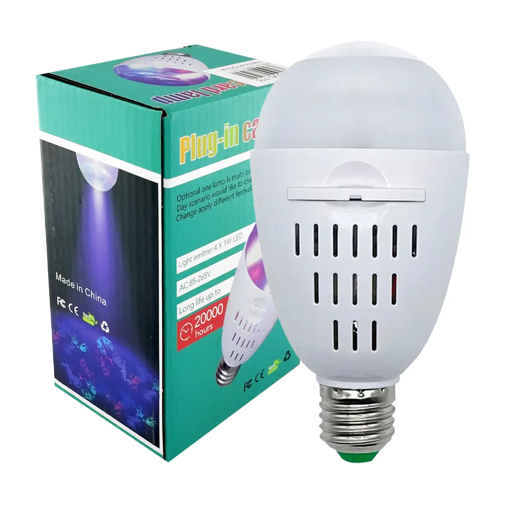 Foco proyector plug-in card lamp con 3 discos temática navideña, vari…