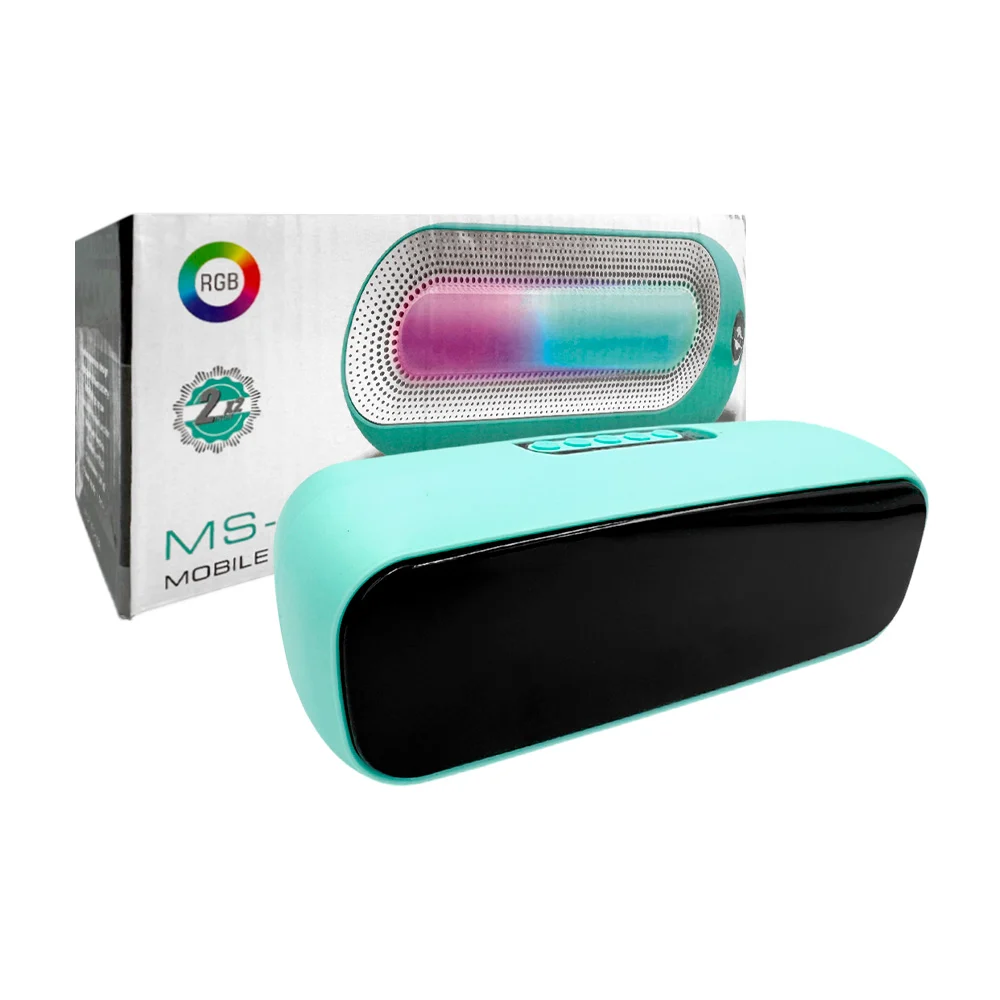 Bocina mediana bluetooth rectangular luces RGB con efecto infinito, e…