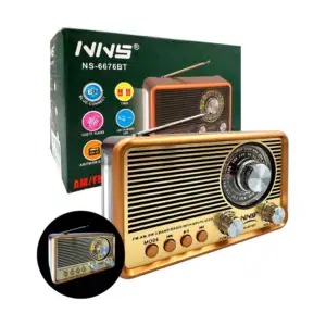 1pza Bocina / radio rectangular, inalámbrico, estilo vintage, con ant…
