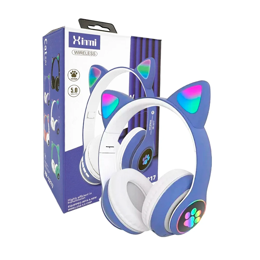 Audifono con diseño de oreja de gatito inalambricos bluetooth, plegab…