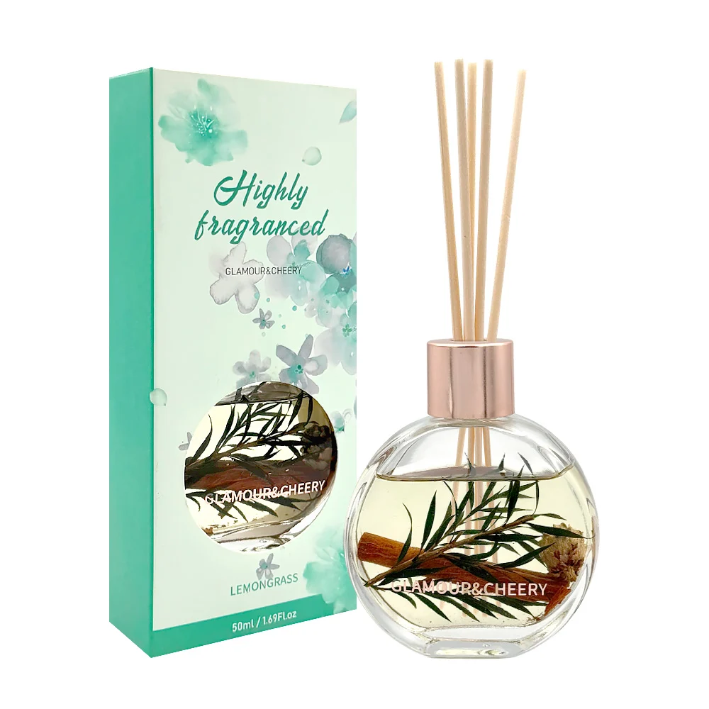 1pza Difusor de aroma con esencia, en forma circular de cristal y var…
