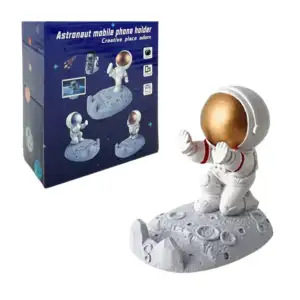 Soporte de plástico con forma de astronauta para teléfono celular, va…