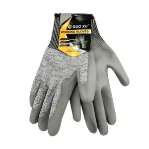 Guantes para trabajo de tela, reforzados + antiderrapante, bicolor, t…