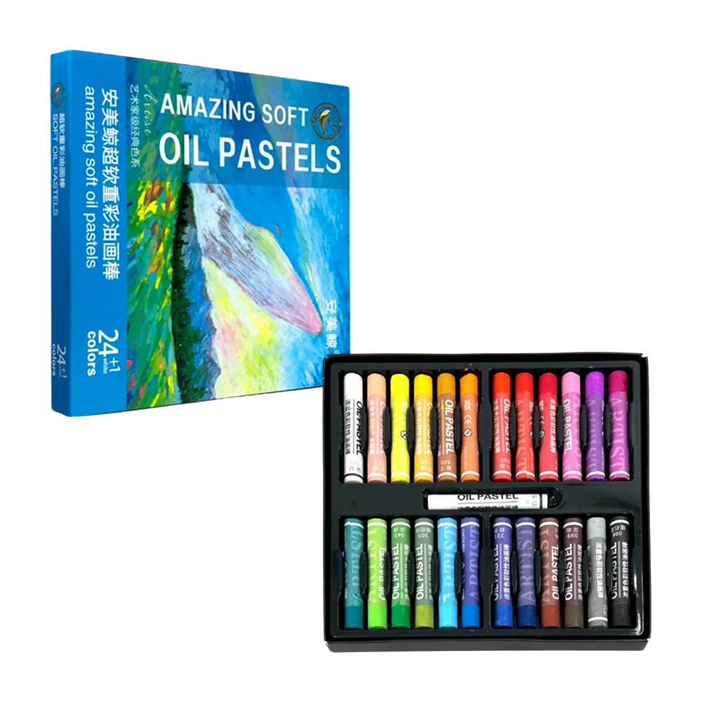 Paquete de 25 crayones óleo pastel graso, variedad de colores / amazi…