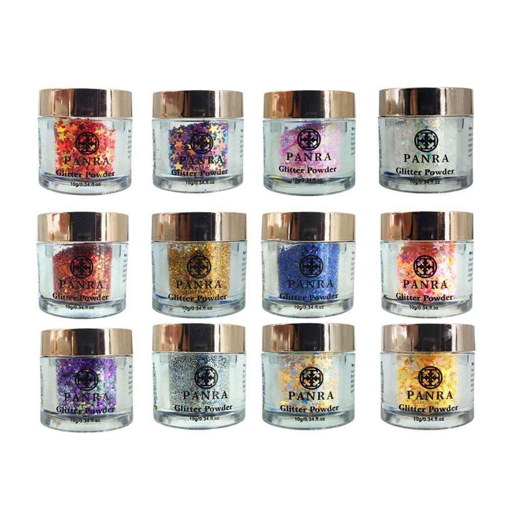 1pza Mini frasco de glitter o figuras para decorar uñas, 10g, varieda…