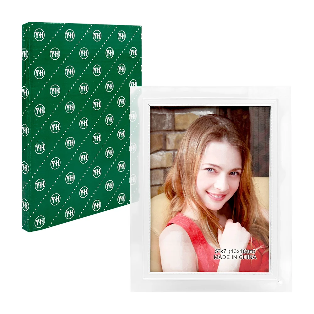 Portarretrato de cristal con marco interno plateado con relieve 13x18…