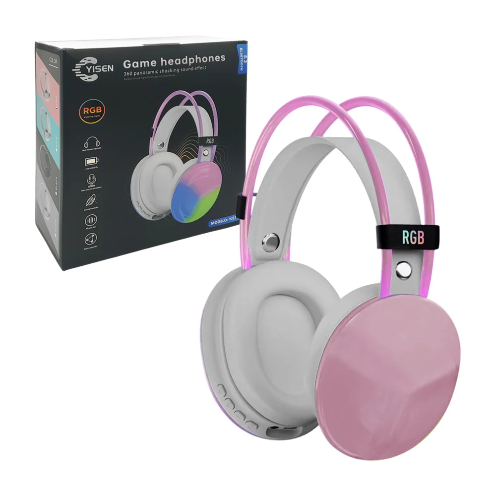 Audífonos diadema inalambricos con almohadillas ergonómicas cancelaci…
