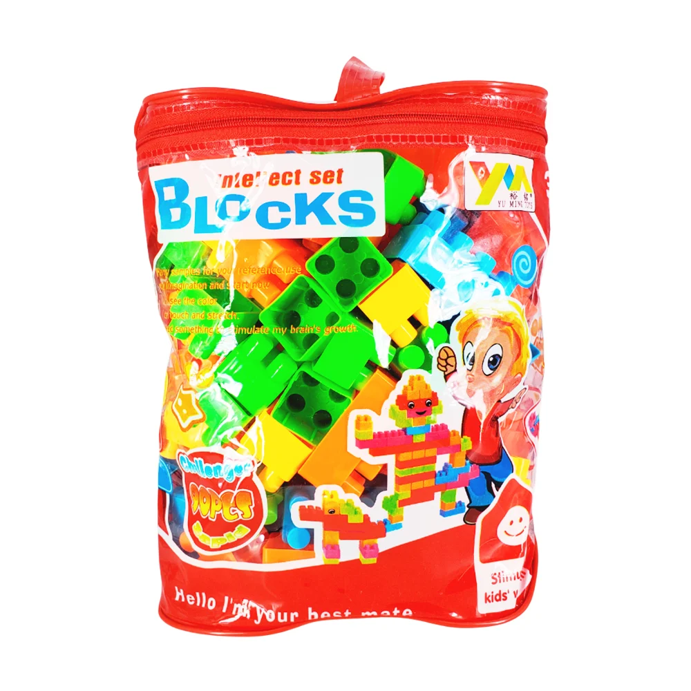 Bolsa - maletín con 90 bloques de juguete para armar, variedad de col…