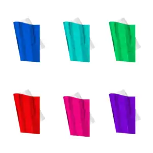 Paquete con 50 pliegos de papel para regalo con efecto metálico brill…