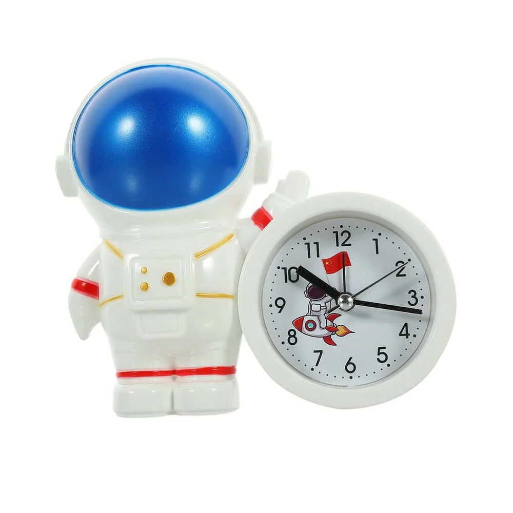 Reloj alarma despertador redondo con figura decorativa de astronauta …