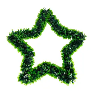 1pza Corona navideña colgante en forma de estrella para decorar puert…