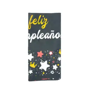 1pza Mantel metálico rectangular 137x183cm con estampado de estrellas…