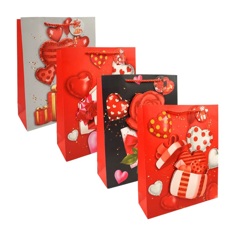 1pza Bolsa de regalo mediana con estampado de corazones y detalles 3d…