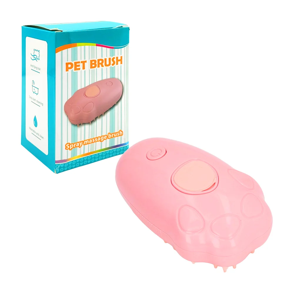 Cepillo de baño con lanzador de spray y forma de garrita para mascota…