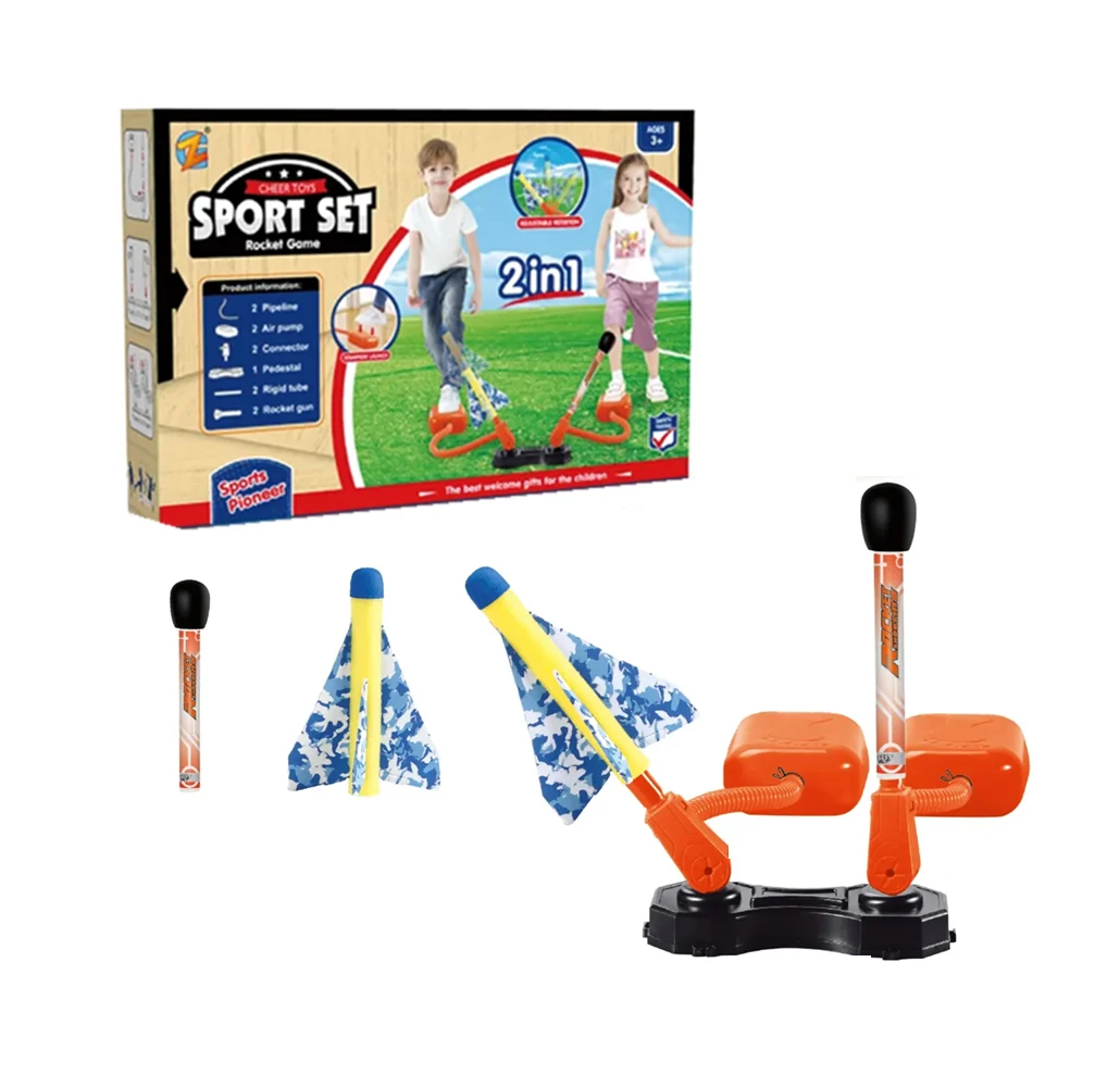 Juego sport set 2 en 1 con aviones lanzables de textura suave con luz…