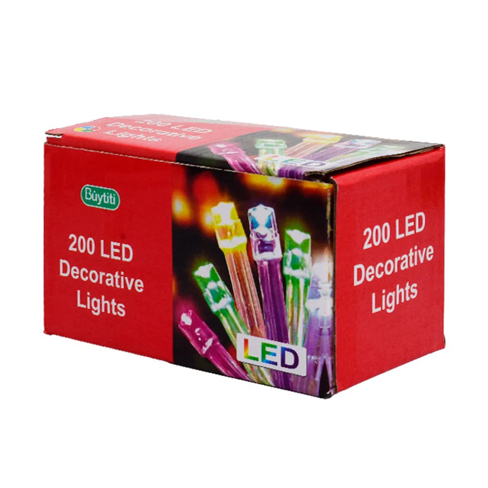 Serie de cable transparente buytiti con 200 luces led en tono multico…