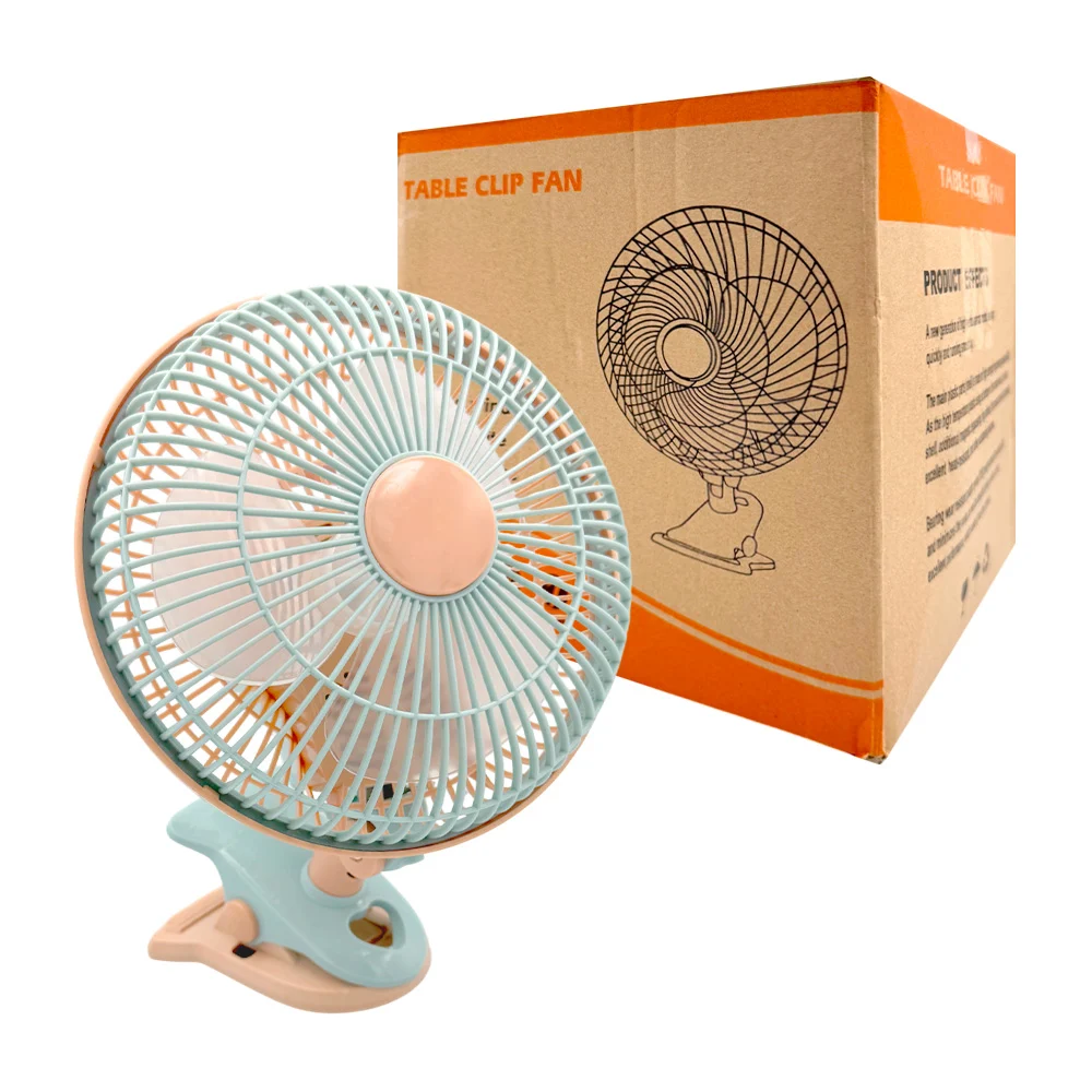 Ventilador con 3 aspas, 2 velocidades y base tipo clip para escritori…